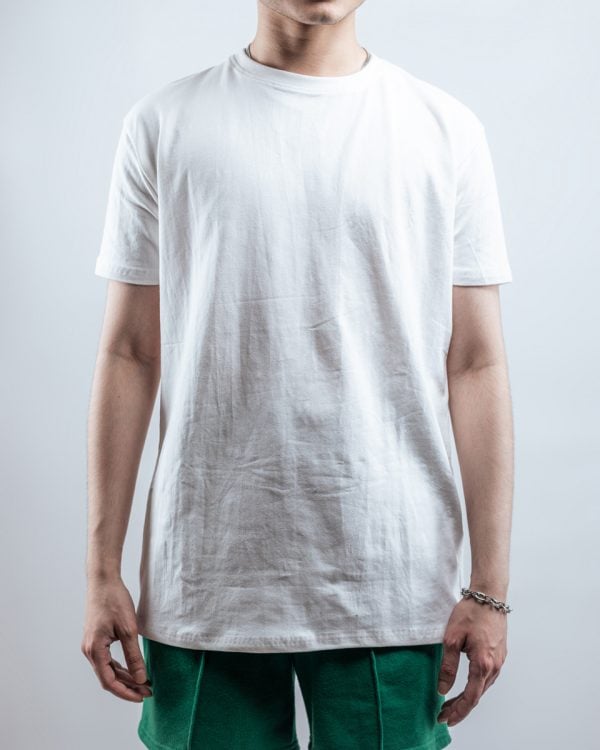 Men's Premium Basic White Crewneck T-shirt - Image 2
