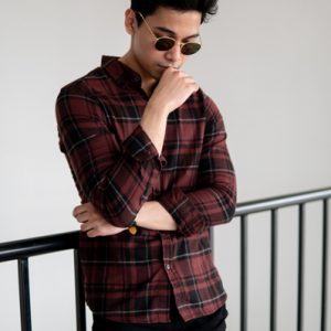 Men's Long Sleeve Flannel Shirt in Maroon by Gorur Ghash. Fabric: Flannel. Price: ৳1000. Made in Bangladesh (BD). Buy The Worried Weather Forecaster now!