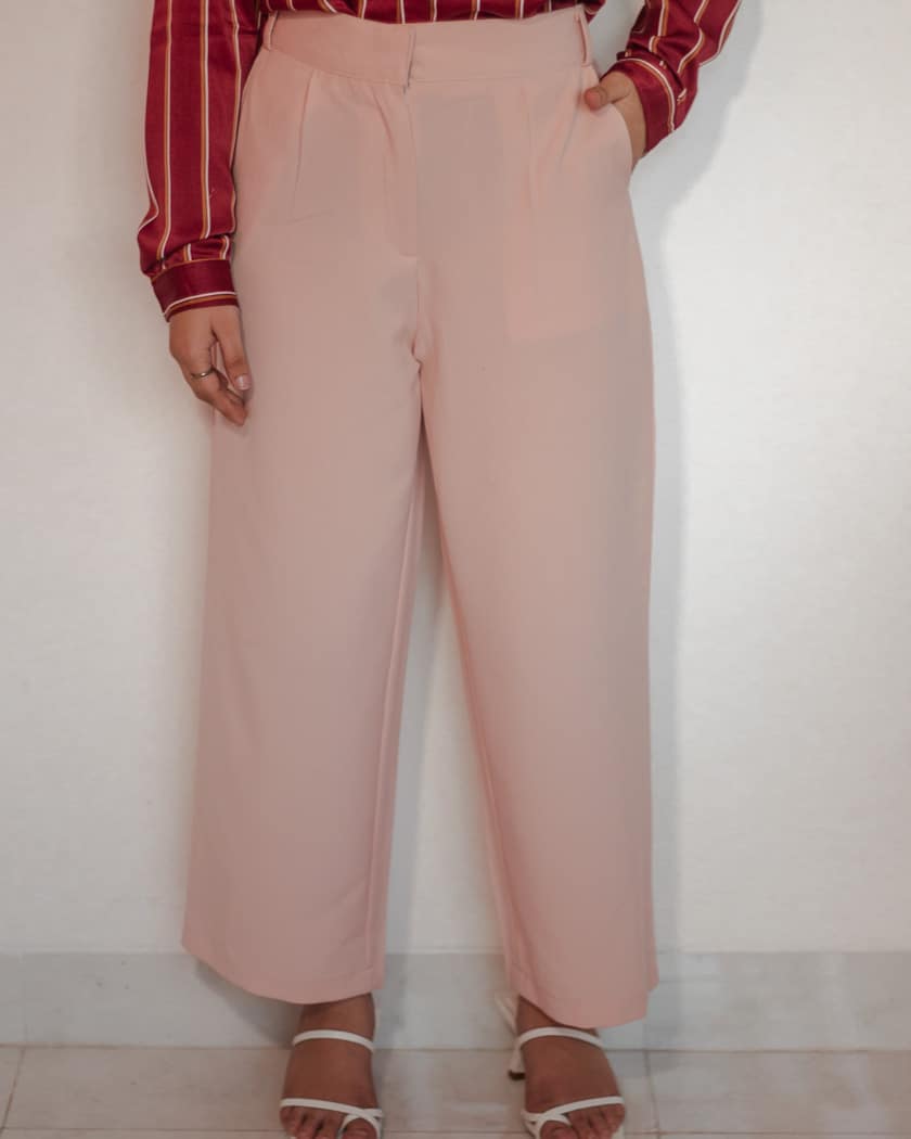 pink formal pants for ladies