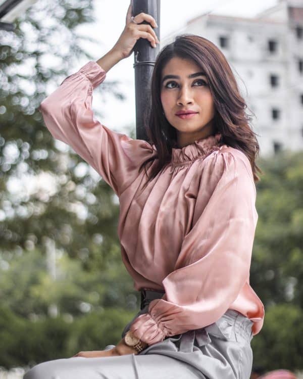 Women's Pink Silk Top | The Anastasia Romanov