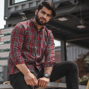 Men's Red Summer Flannel Shirts | The Scottish Bagpiper