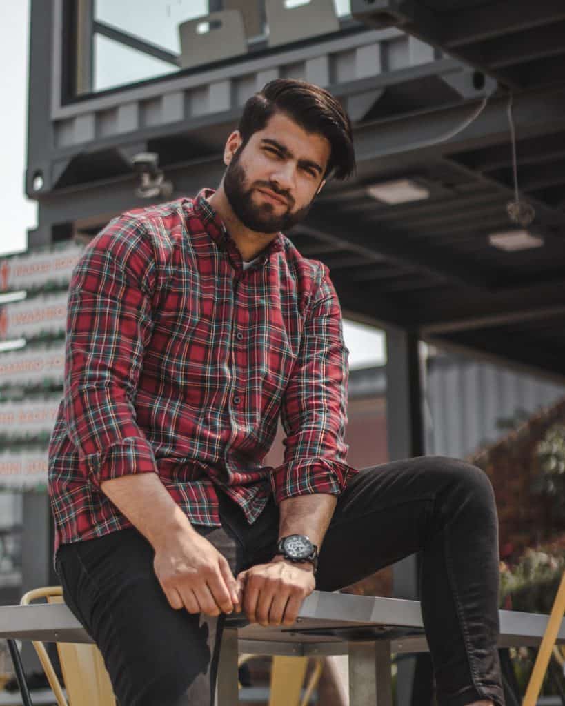 Men's Red Summer Flannel Shirts | The Scottish Bagpiper