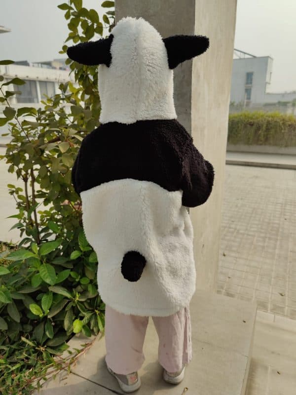 The image displays Gorur Ghash newest collection of a cute oversized hoodie for kids (toddlers). The hoodie comes in black and is known as The Panda. It has been proudly made in Bangladesh (BD)