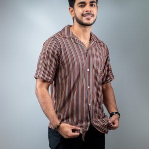 Men's Multicolor Knitted Cuban Shirt