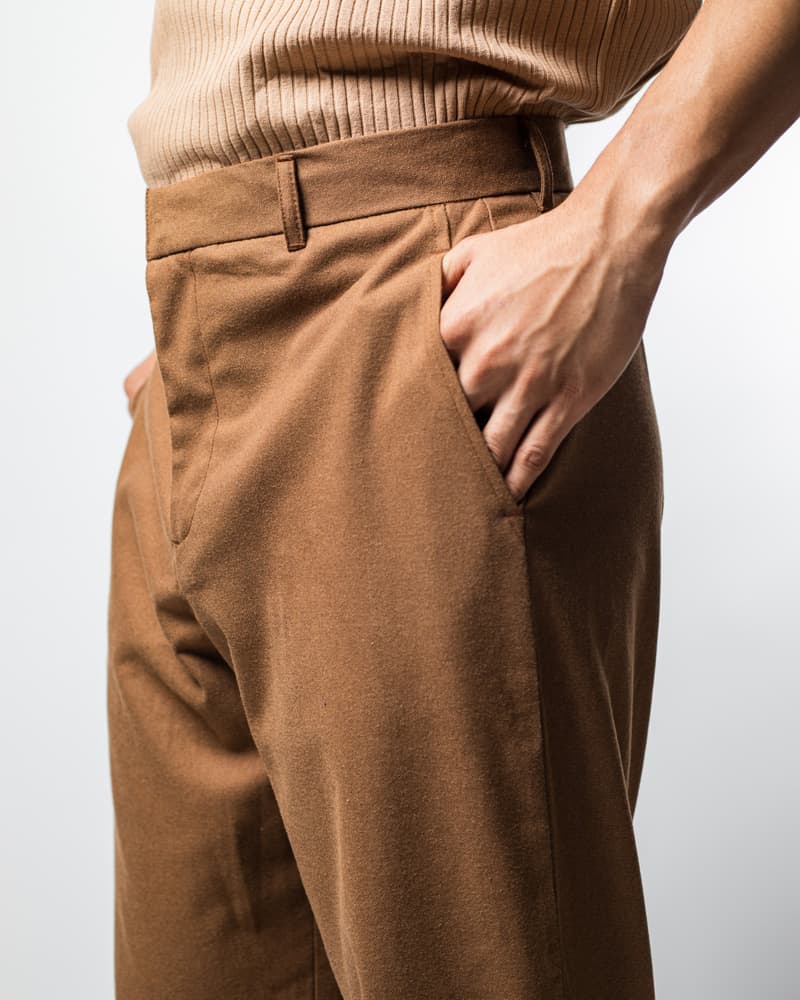 Men's Brown Relaxed Fit Pants - Gorur Ghash