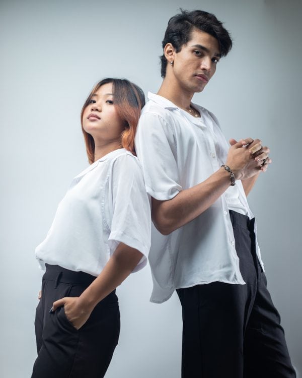 Men’s White Sheer Oversized Drop Shoulder Cuban Shirt (See Through) - Image 6