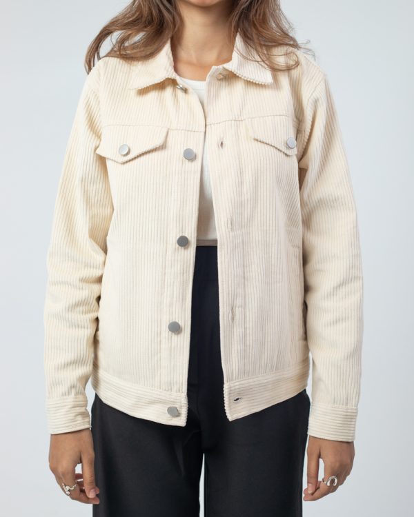 Women's Corduroy Jacket in White - Image 9