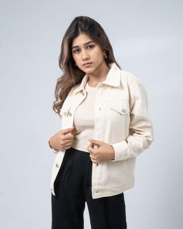 Women's Corduroy Jacket in White