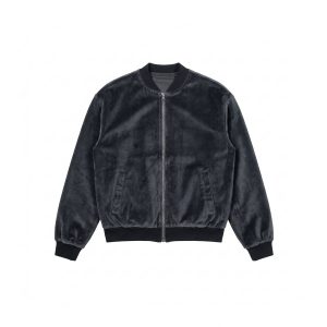 Velvet Bomber Jacket in Ash