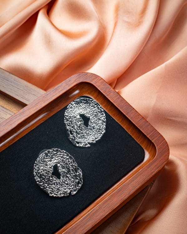 Circular Foil Earrings - Image 2