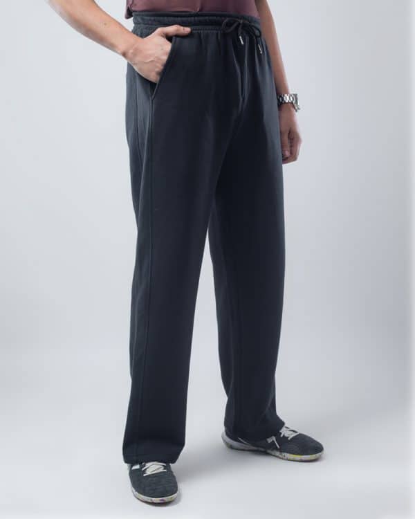 Men's Relaxed Fit Bonded Fleece Sweatpants in Black - Image 4