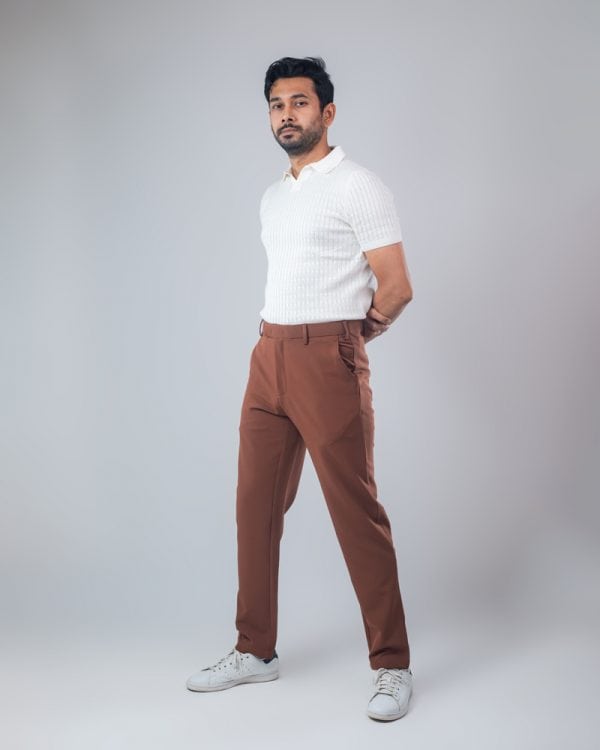 Everyday Straight Leg Pants in Brown - Image 4