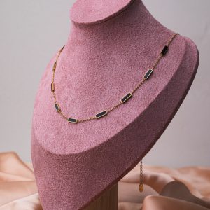 Women's Dainty Necklace with Rectangular Blocks