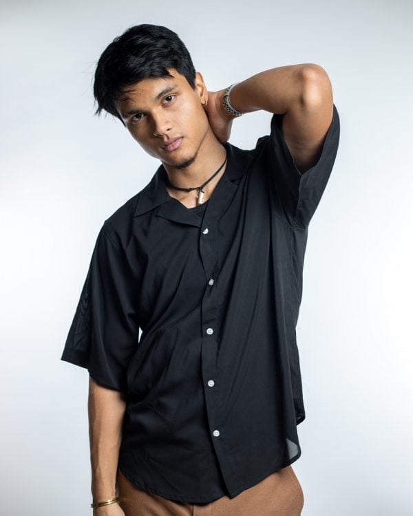 Men’s Black Sheer Oversized Drop shoulder Cuban Shirt - Image 5