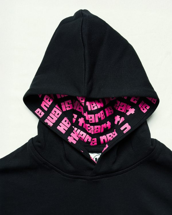 Main Character Energy Printed Kids Unisex Oversized Hoodie in Black | Waffle Up X Gorur Ghash - Image 8