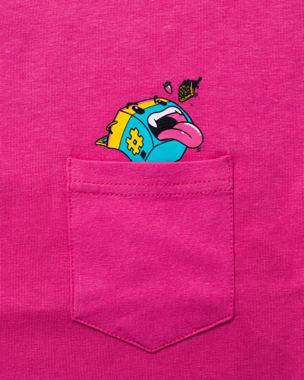 Waffle Up Large Character Printed Kids' Oversized Drop Shoulder Graphic Tees in Pink | Waffle Up X Gorur Ghash - Image 5