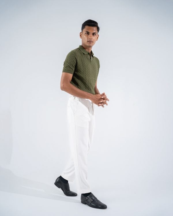 Men’s White Classic Pleated Gurkha Pants with New Belt - Image 10