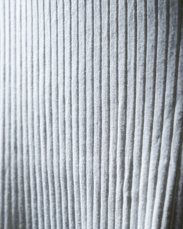 Premium Soft Textured Crewneck T-shirt in White With Stripes - Image 3