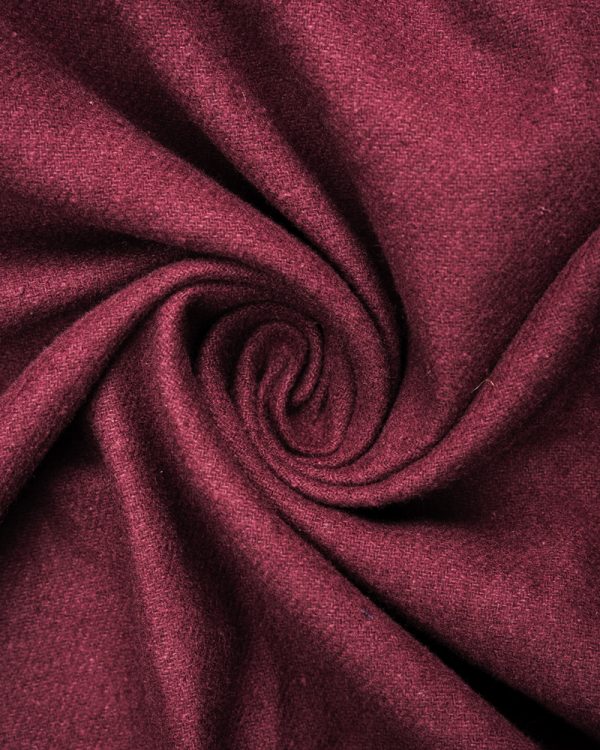 Men’s Long Sleeve Button-Down Twill Shirt in Maroon - Image 2