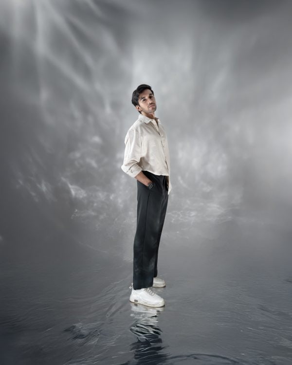 Men's Long Sleeve Oversized Shirt in Off-White - Image 6