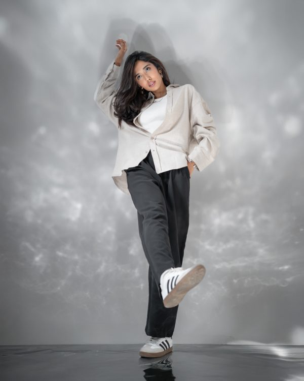 Women's Long Sleeve Oversized Shirt in Off-White - Image 5