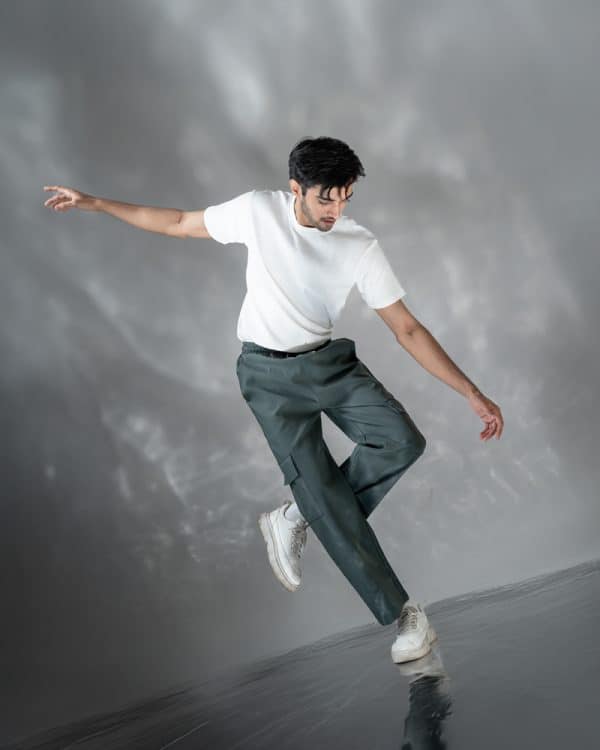 Men's Baggy Fit Cargo Pants in Muted Dark Green - Image 14
