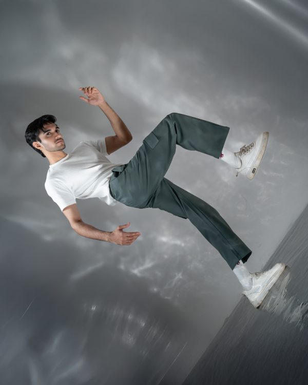 Men's Baggy Fit Cargo Pants in Muted Dark Green - Image 8
