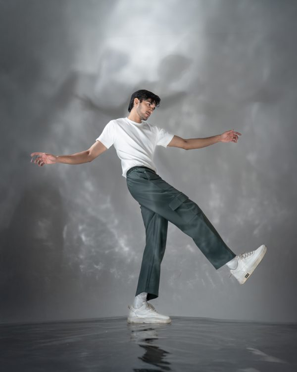 Men's Baggy Fit Cargo Pants in Muted Dark Green - Image 11