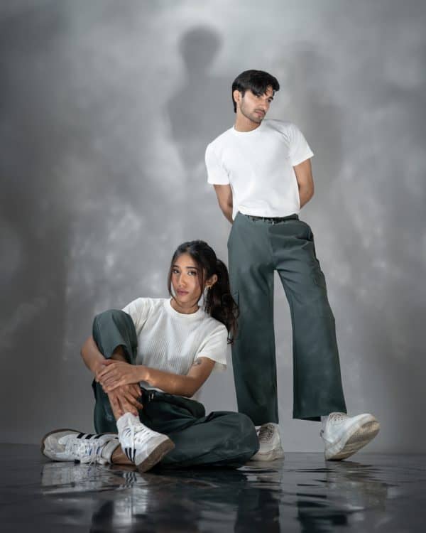 Men's Baggy Fit Cargo Pants in Muted Dark Green - Image 9