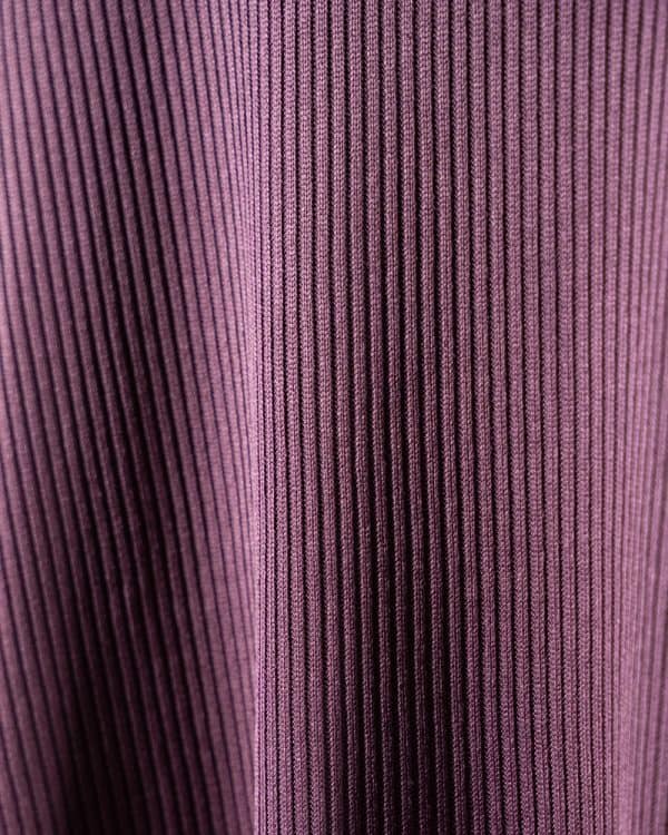 Premium Soft Textured Crewneck T-shirt in Dusty Purple with Thin Stripes - Image 3