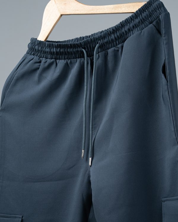 Men's Baggy Fit Cargo Pants in Charcoal Grey - Image 2
