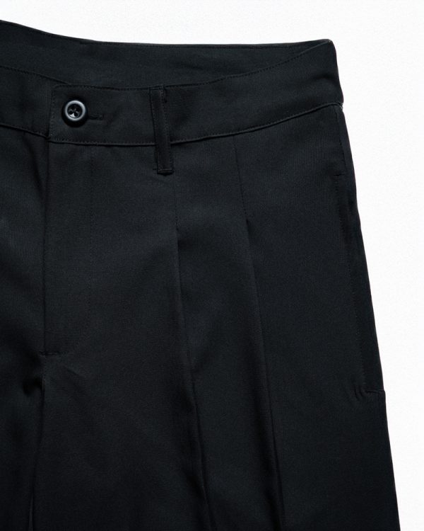 Pleated Summer Shorts in Black - Image 3
