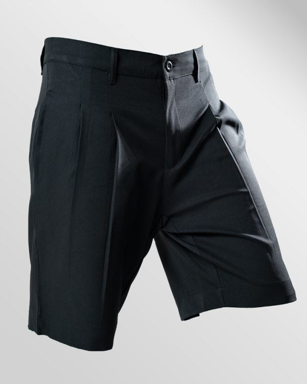Pleated Summer Shorts in Black - Image 4