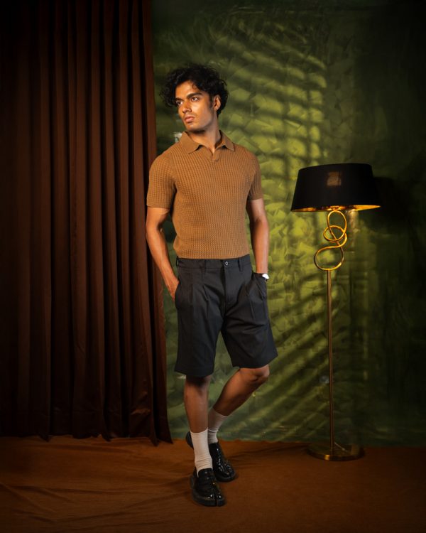 Pleated Summer Shorts in Black - Image 5