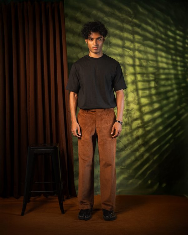 Men's Baggy Cord Pants in Brown - Image 7
