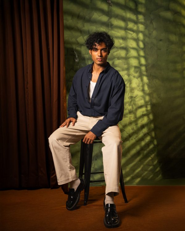 Men's Baggy Cord Pants in Off-White - Image 7