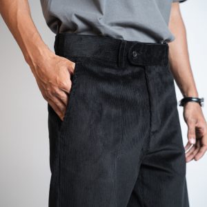 Men's Baggy Cord Pants in Black