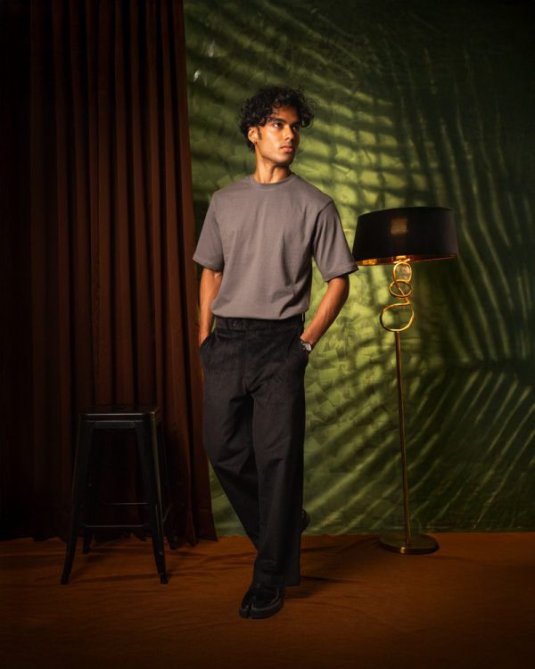Men's Baggy Cord Pants in Black - Image 7