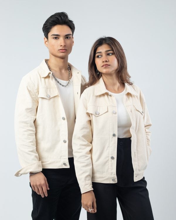 Men's Corduroy Jacket in White