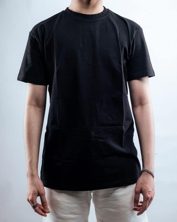 Men's Premium Basic Black Crewneck T-shirt - Image 3