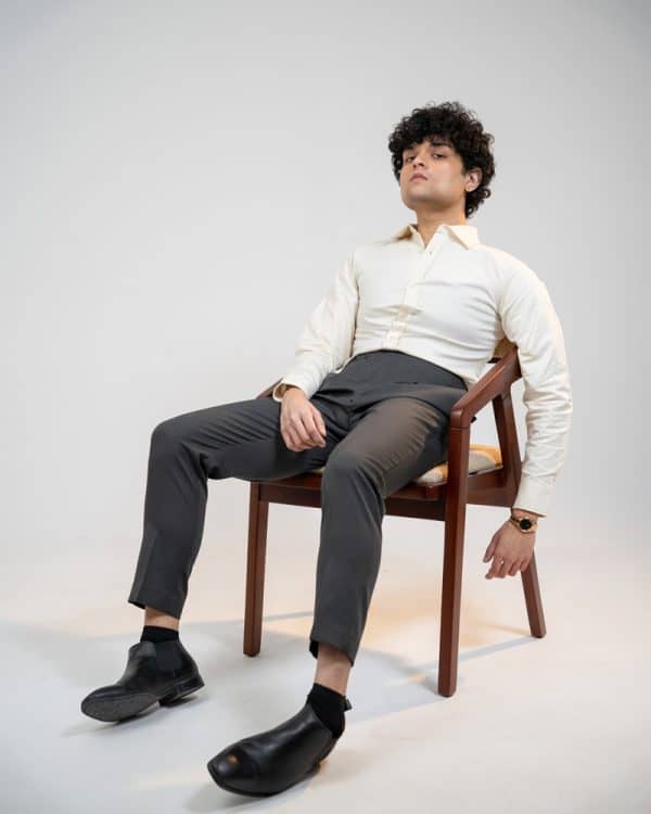 Men’s Light Grey Classic Pleated Gurkha Pants with New Belt - Image 7