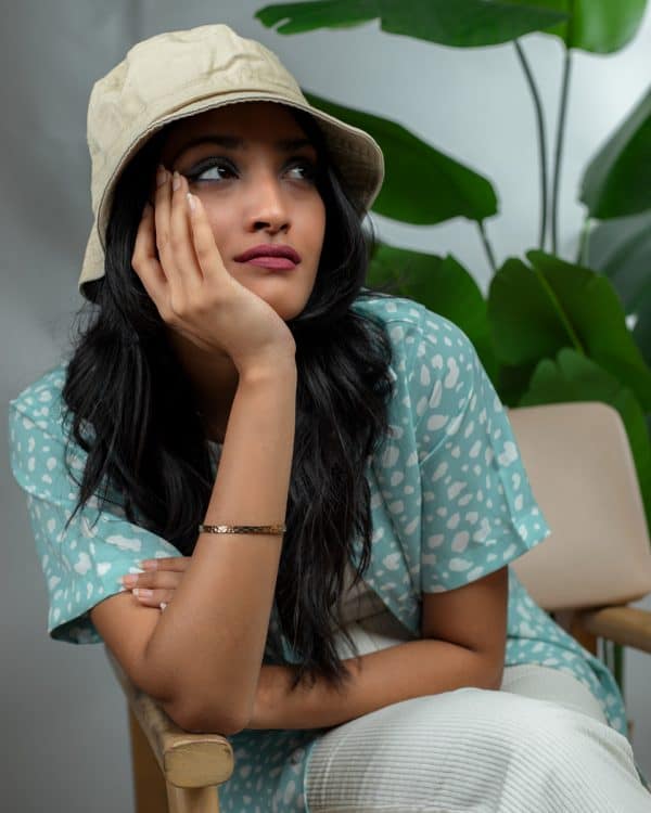 Women’s Printed Half Sleeve Cuban Shirt in Powder Blue - Image 7