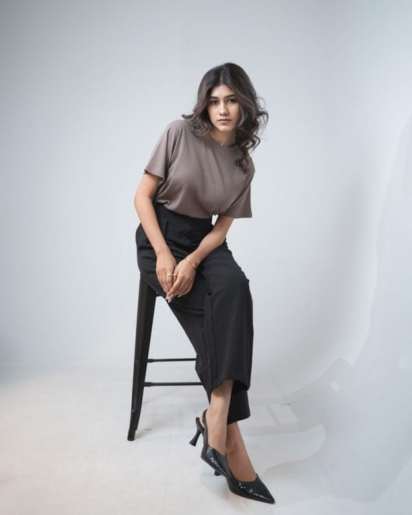 Women's Straight Fit Pleated Formal Pants in Deep Black - Image 8
