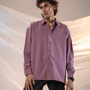 Men’s Oversized Flow Shirt in Mauve