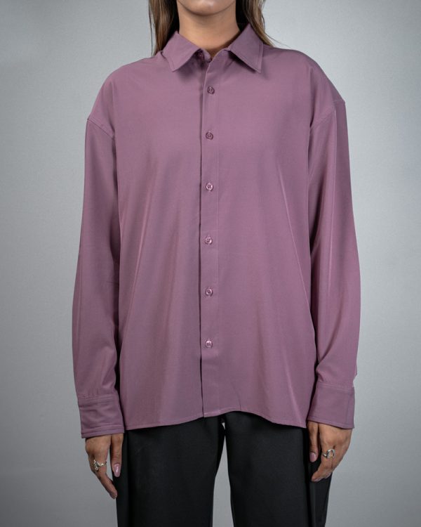Women’s Oversized Flow Shirt in Mauve - Image 3