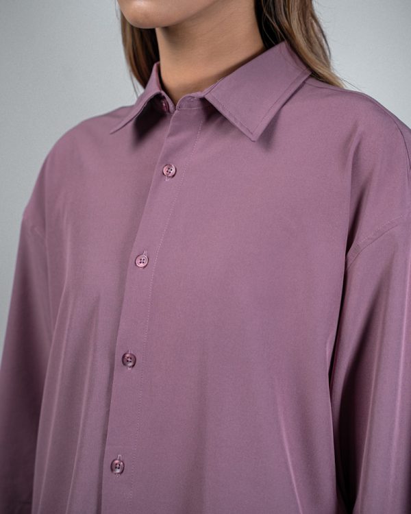 Women’s Oversized Flow Shirt in Mauve - Image 4