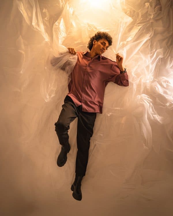 Men’s Oversized Flow Shirt in Mauve - Image 7