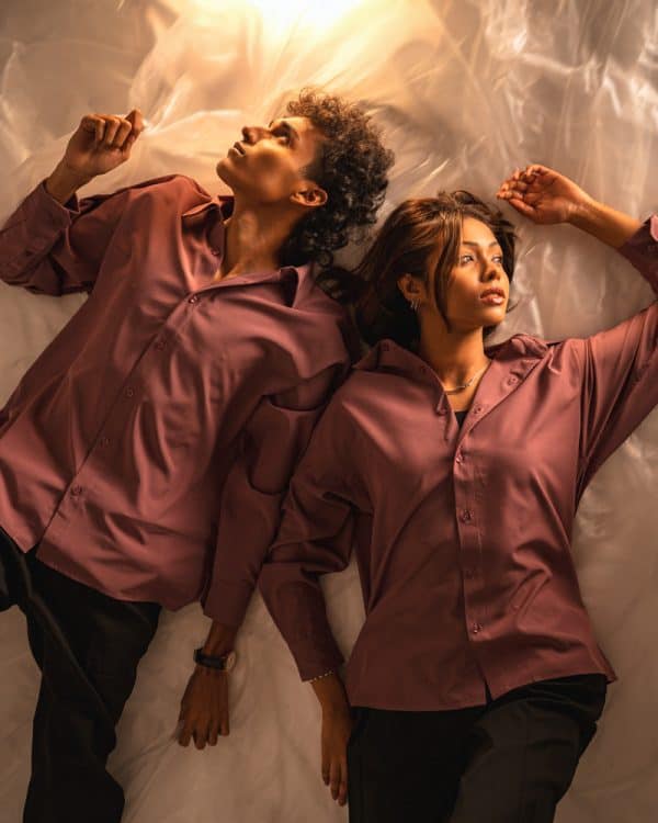 Men’s Oversized Flow Shirt in Mauve - Image 8
