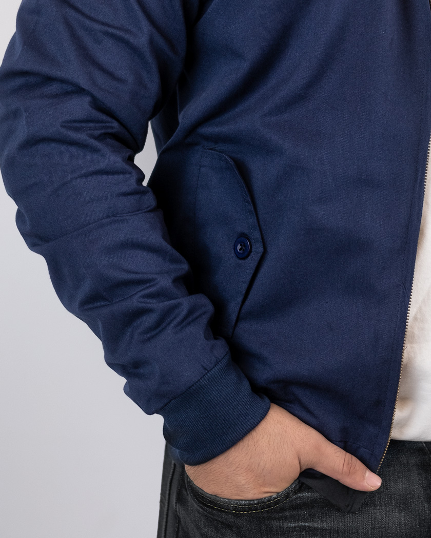 Men's Harrington Jacket in Navy Blue - Image 5