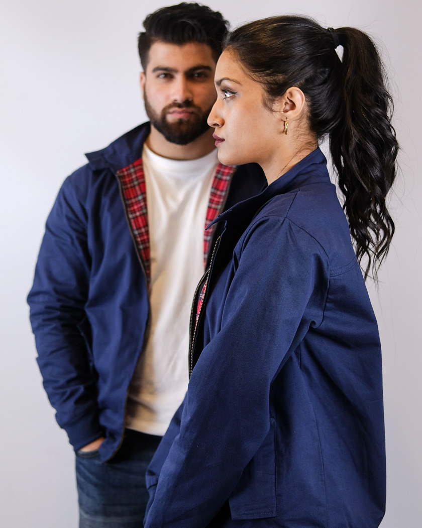 Men's Harrington Jacket in Navy Blue - Image 8